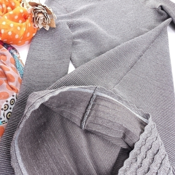 New Moda International Brown Silver Shimmer Gorgeous Back Dress Sz M - Picture 7 of 13